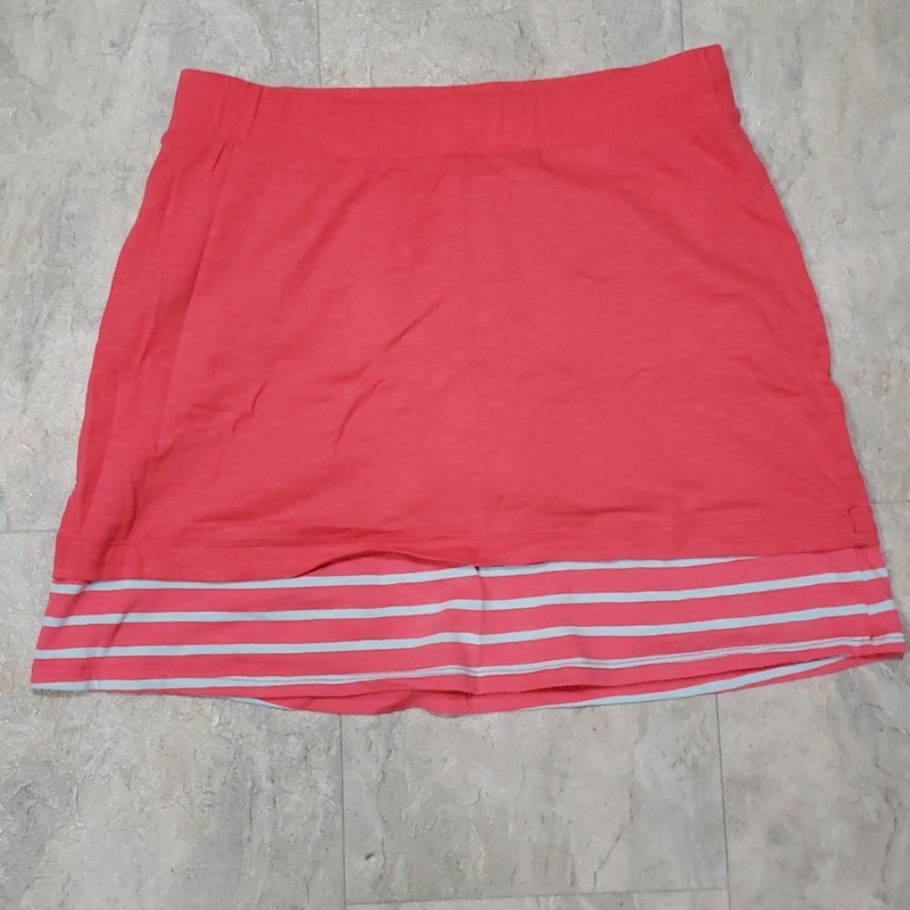 Peach and Stripe Sporty Skirt